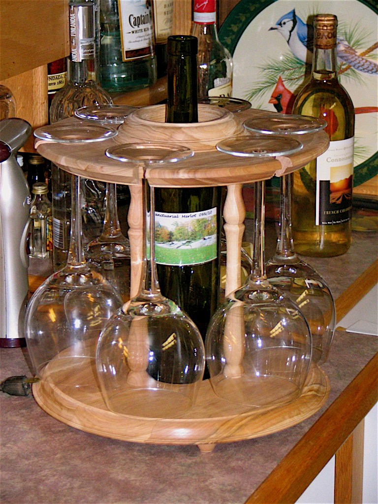Wine Glass and Bottle Caddy